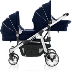 Brevi OVO Twin Babywanne für Zwillingswagen Kinderwagen Marine Blau 